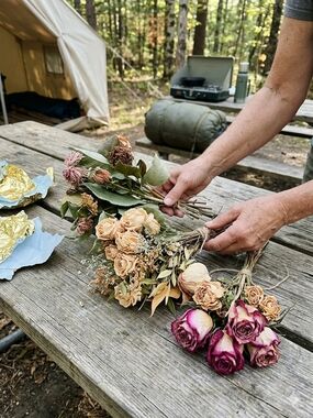 3X Dried Rose Bouquet Bundle - Neutral & Mauve Tones Premium Dried Flower Petals